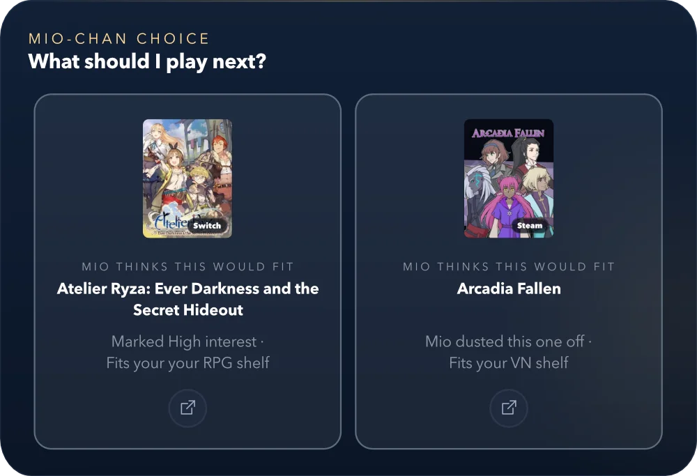 Home recommendation panel with on-device backlog picks